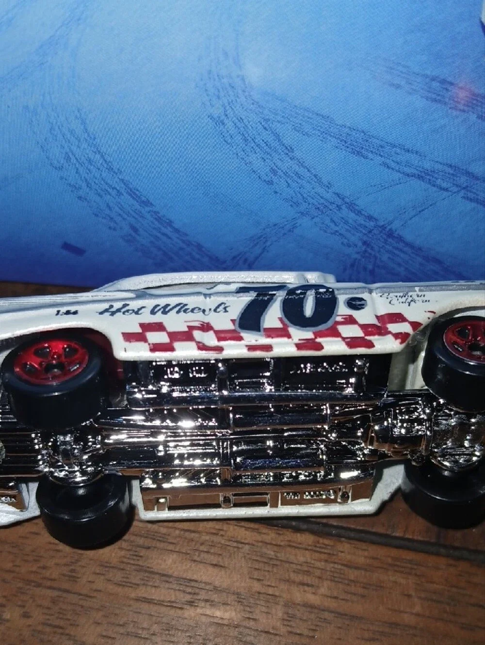 White 1957 Chevy Die-Cast Race Car Hot Wheels  - White. 2000 Mfg (Y2K)